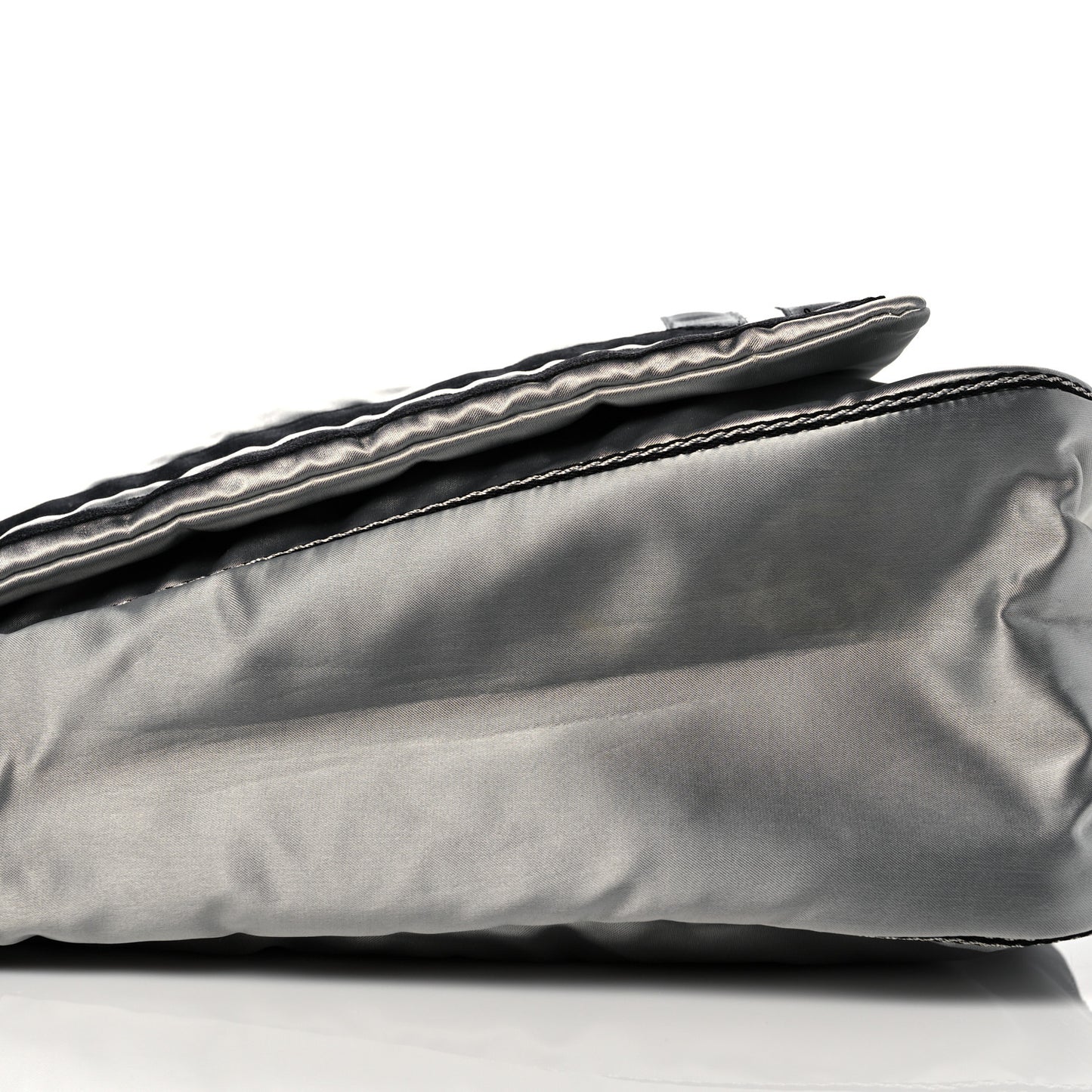 Metallic Nylon Sport CC Messenger Dark Silver