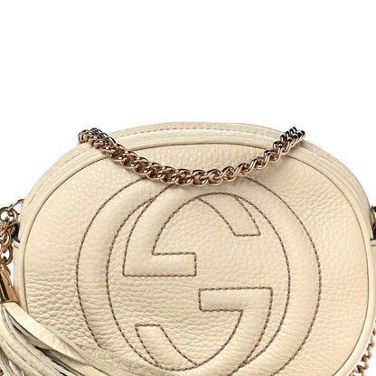 Gucci Pebbled Calfskin Mini Soho Chain Bag Off White 8 of 14
