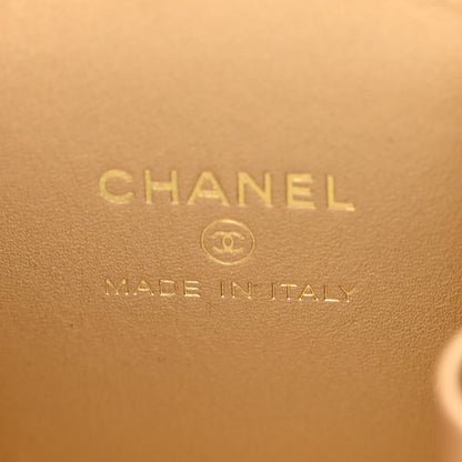 Chanel Lambskin Quilted Mini Pearl Crush Vanity Case With Chain Black 6 of 11