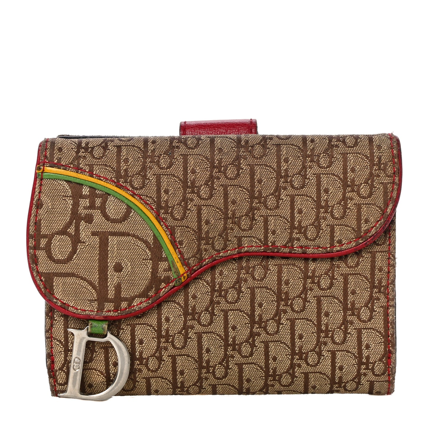Monogram Rasta Saddle Wallet Beige