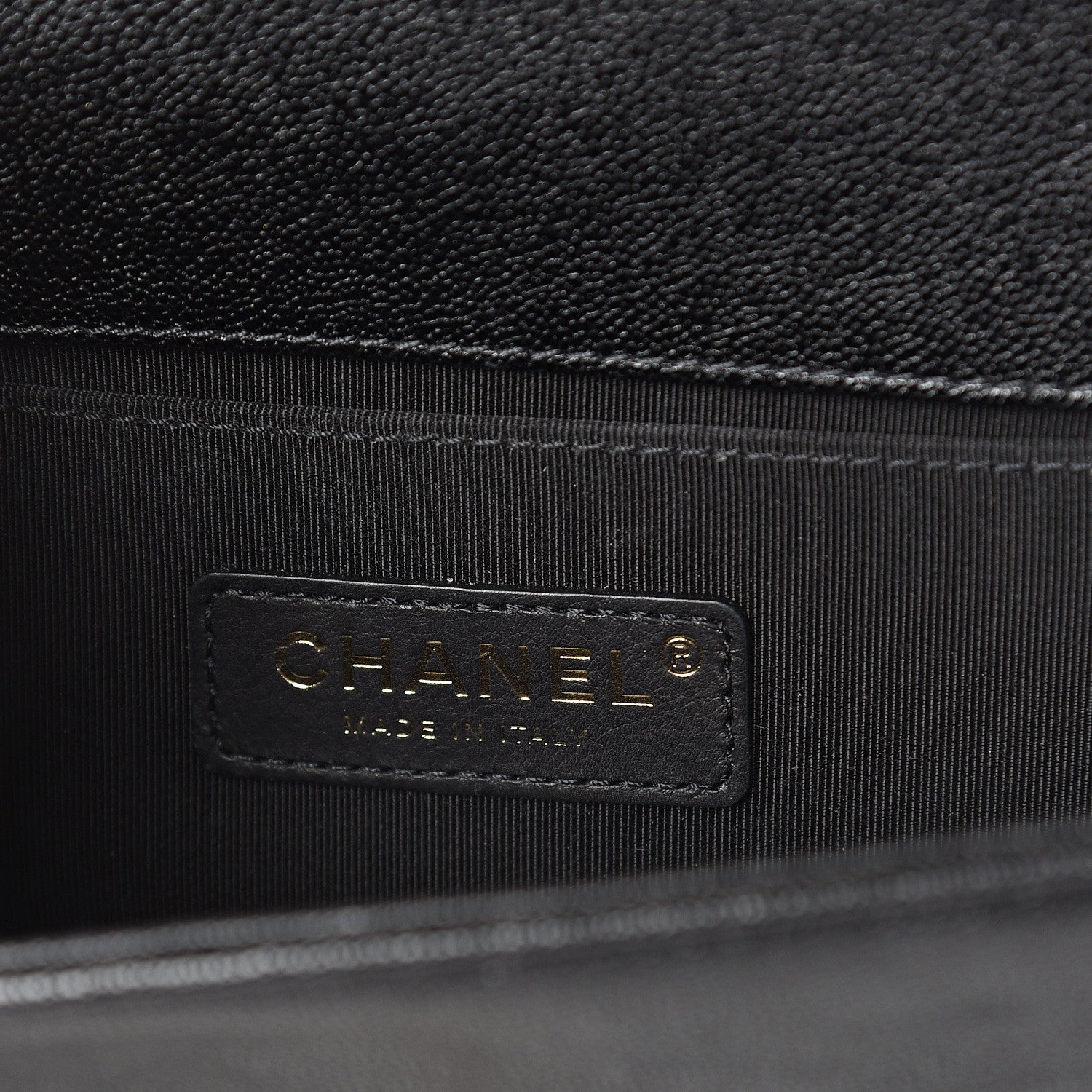 Chanel Caviar Chevron Quilted Small Boy Flap Black 5 of 8