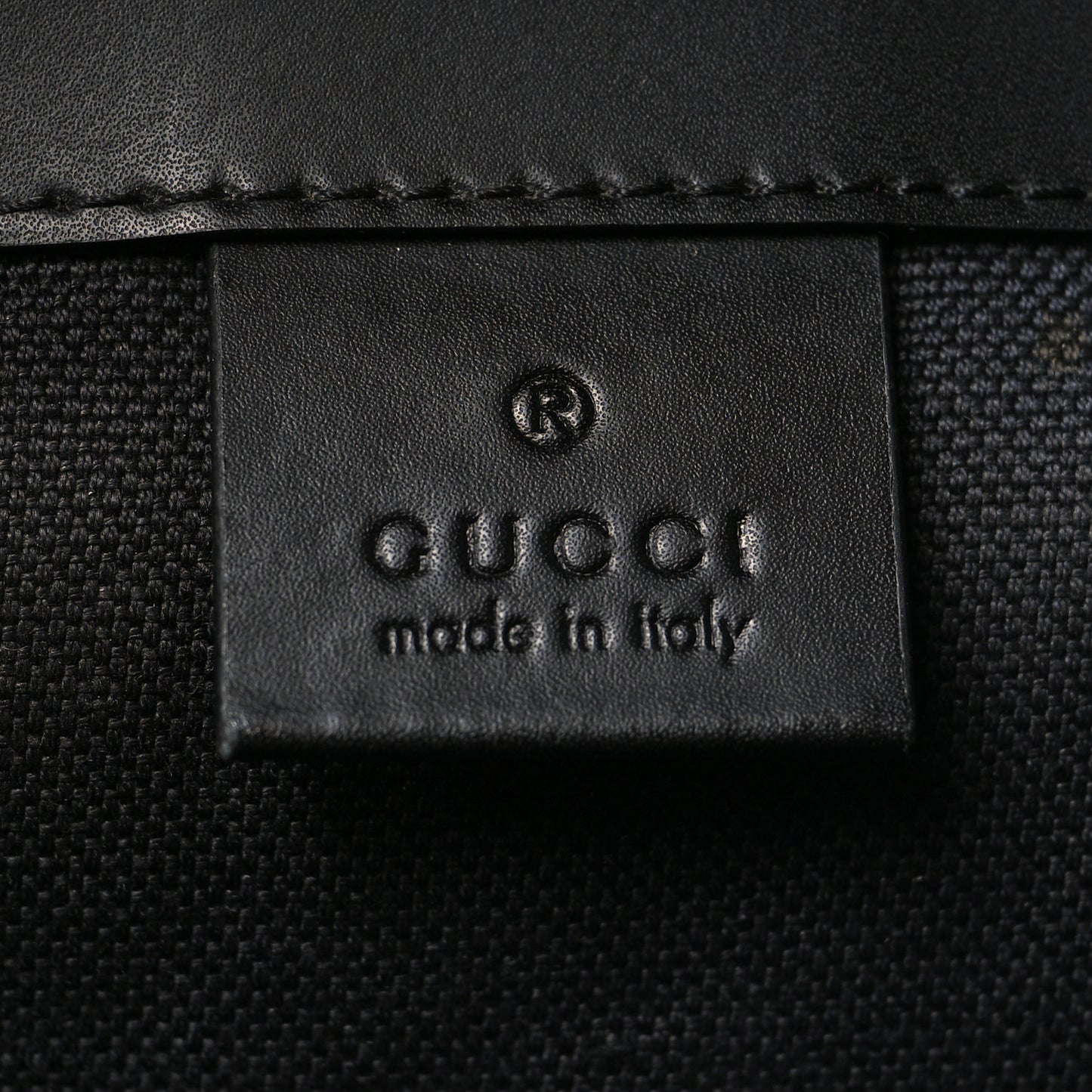 Soft GG Supreme Monogram Calfskin Web Double Buckle Backpack Black