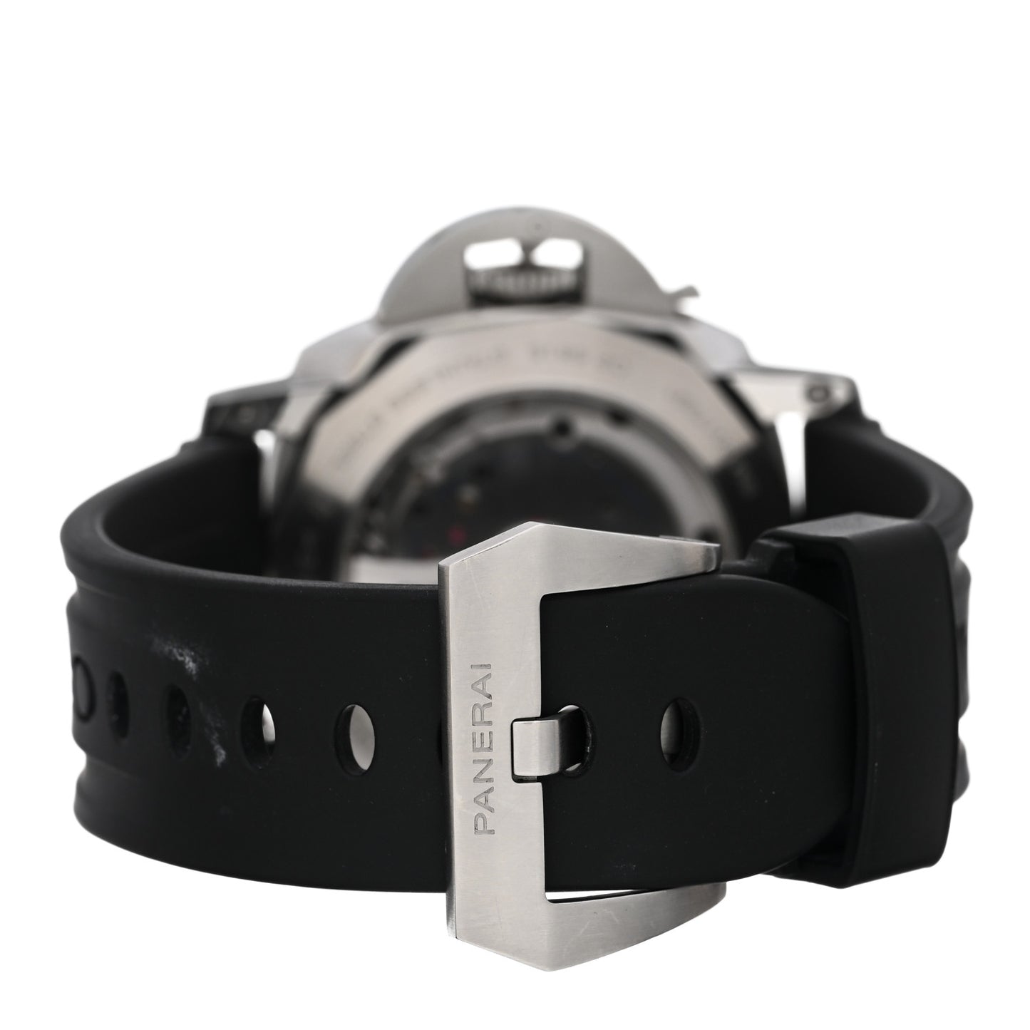 Stainless Steel Rubber 44mm Luminor Marina 1950 Automatic Watch Black PAM00359