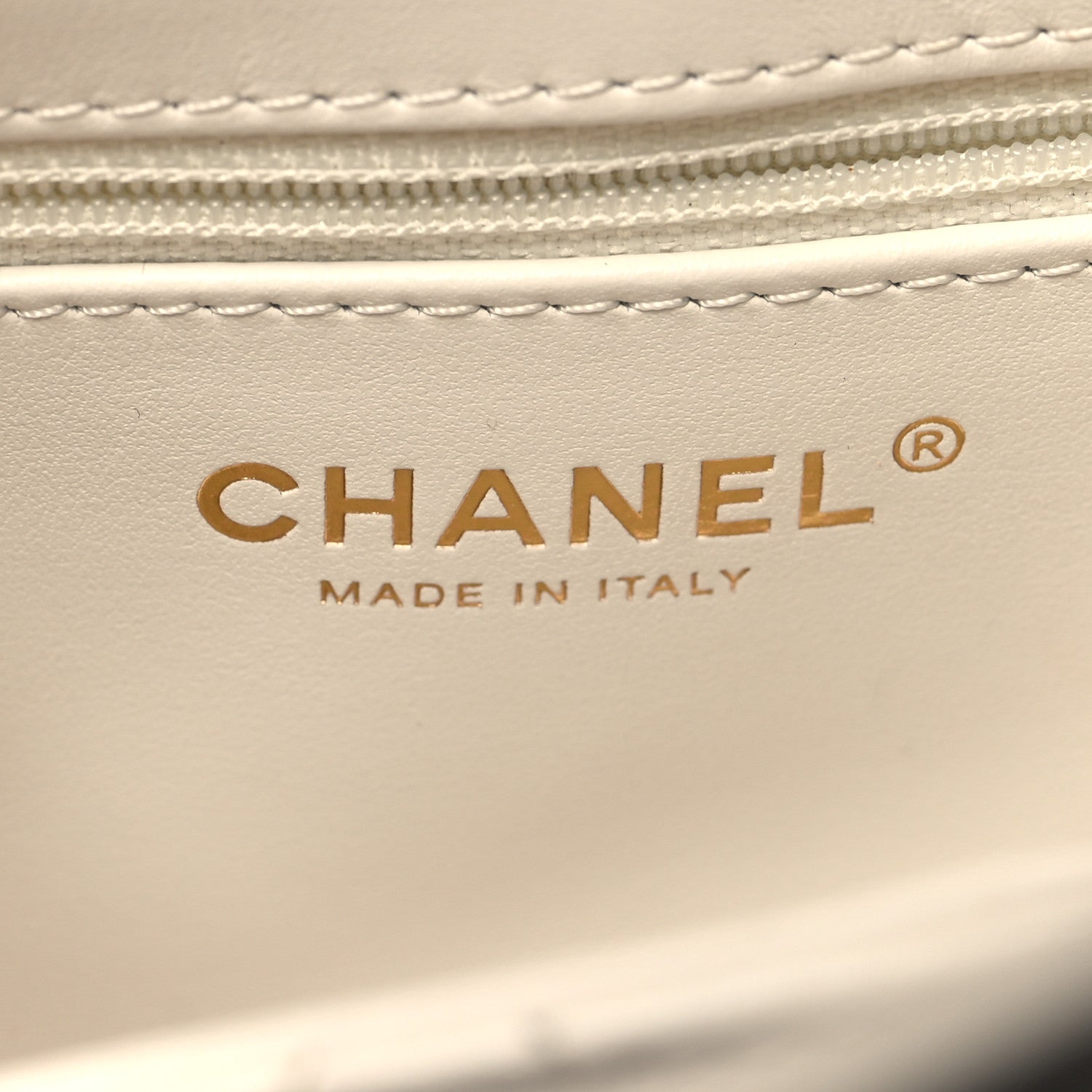 Chanel Shiny Aged Calfskin Quilted Nano Kelly Shopper White 6 of 11