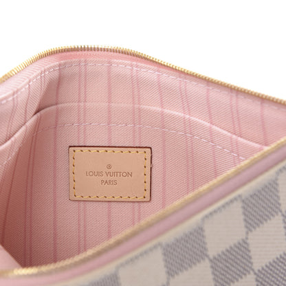 Louis Vuitton Damier Azur Neverfull MM GM Pochette Rose Ballerine 4 of 7