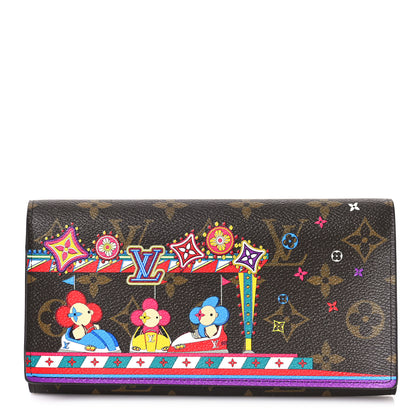 Louis Vuitton Monogram 2020 Christmas Animation Sarah Wallet Coquelicot 1 of 9
