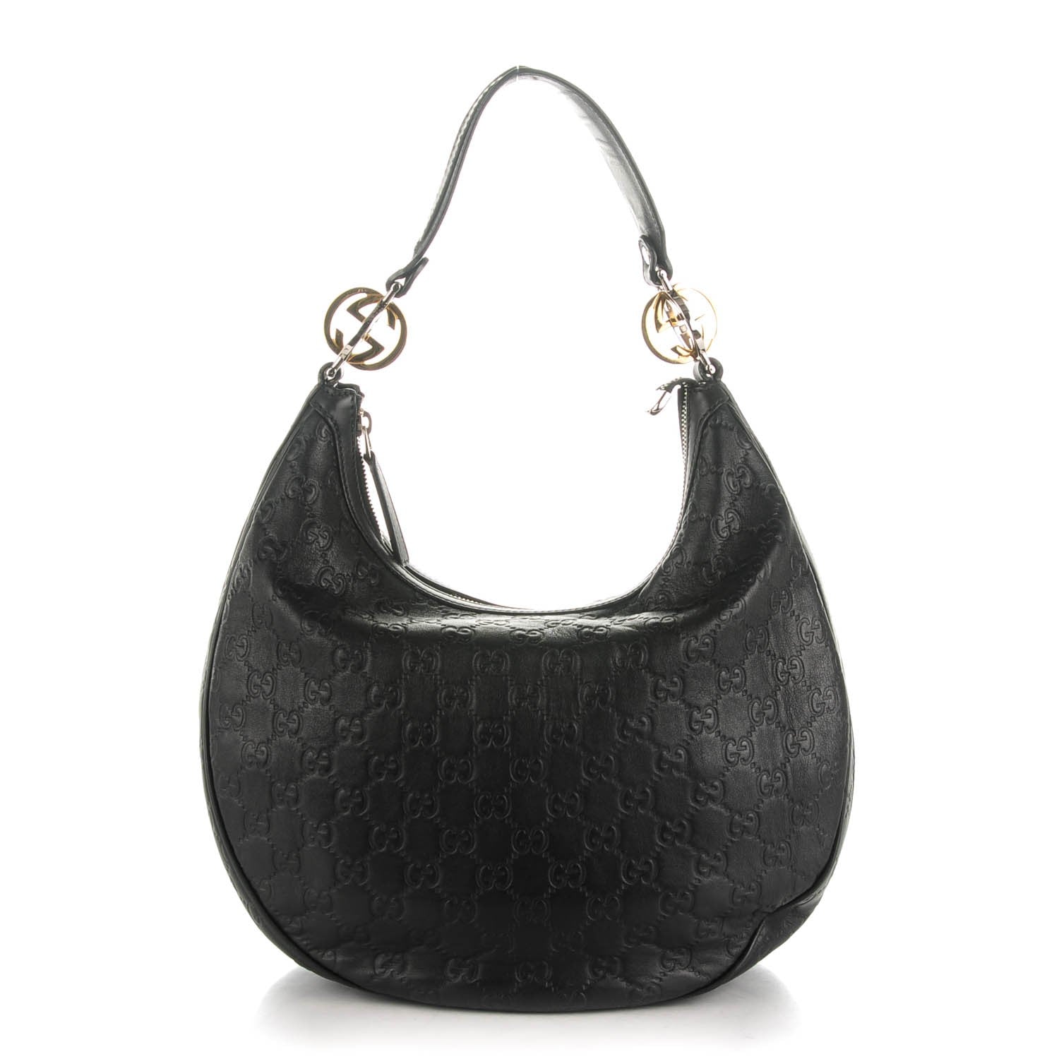 Gucci Guccissima Medium GG Twins Hobo Black 1 of 7