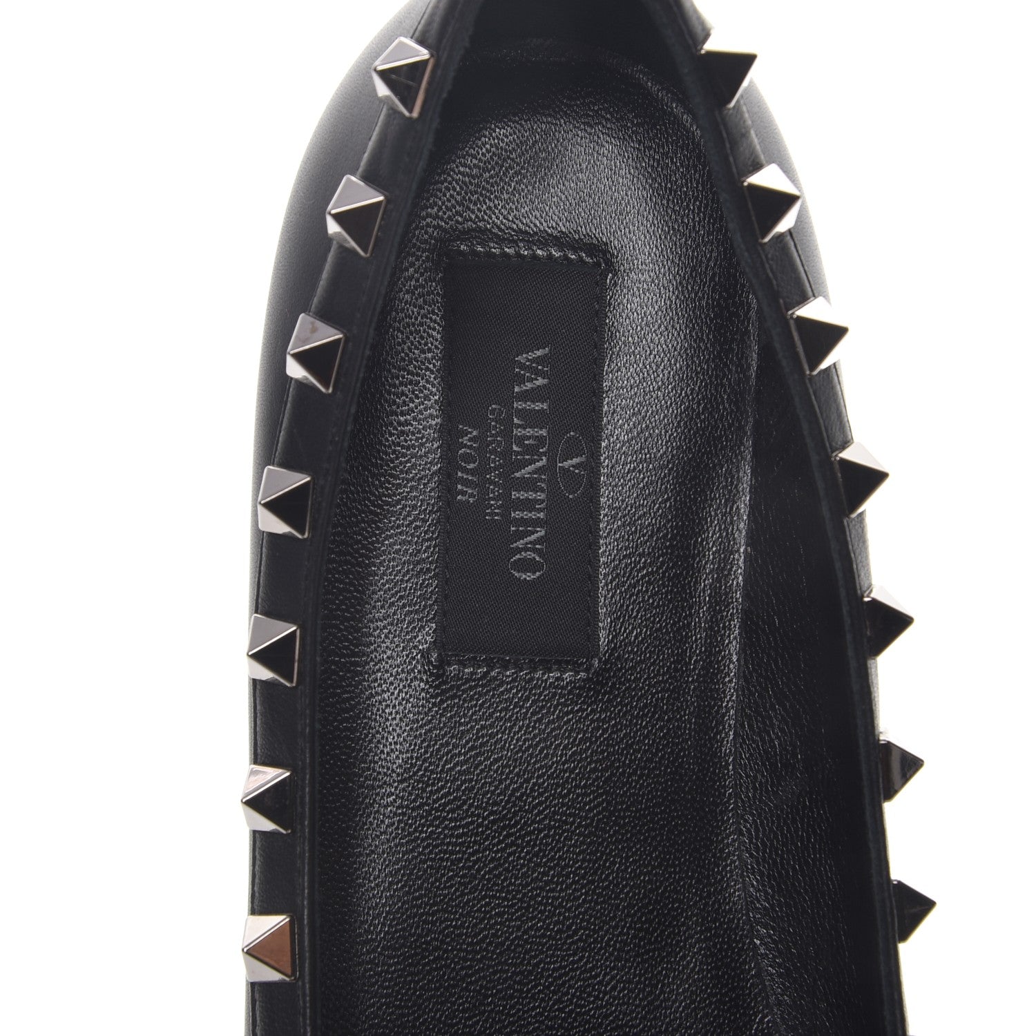 Valentino Garavani Nappa Rockstud Ballerina Flats 37 Black 7 of 8