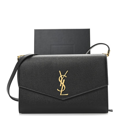 Saint Laurent Grain de Poudre Mini Uptown Crossbody Bag Black 10 of 10