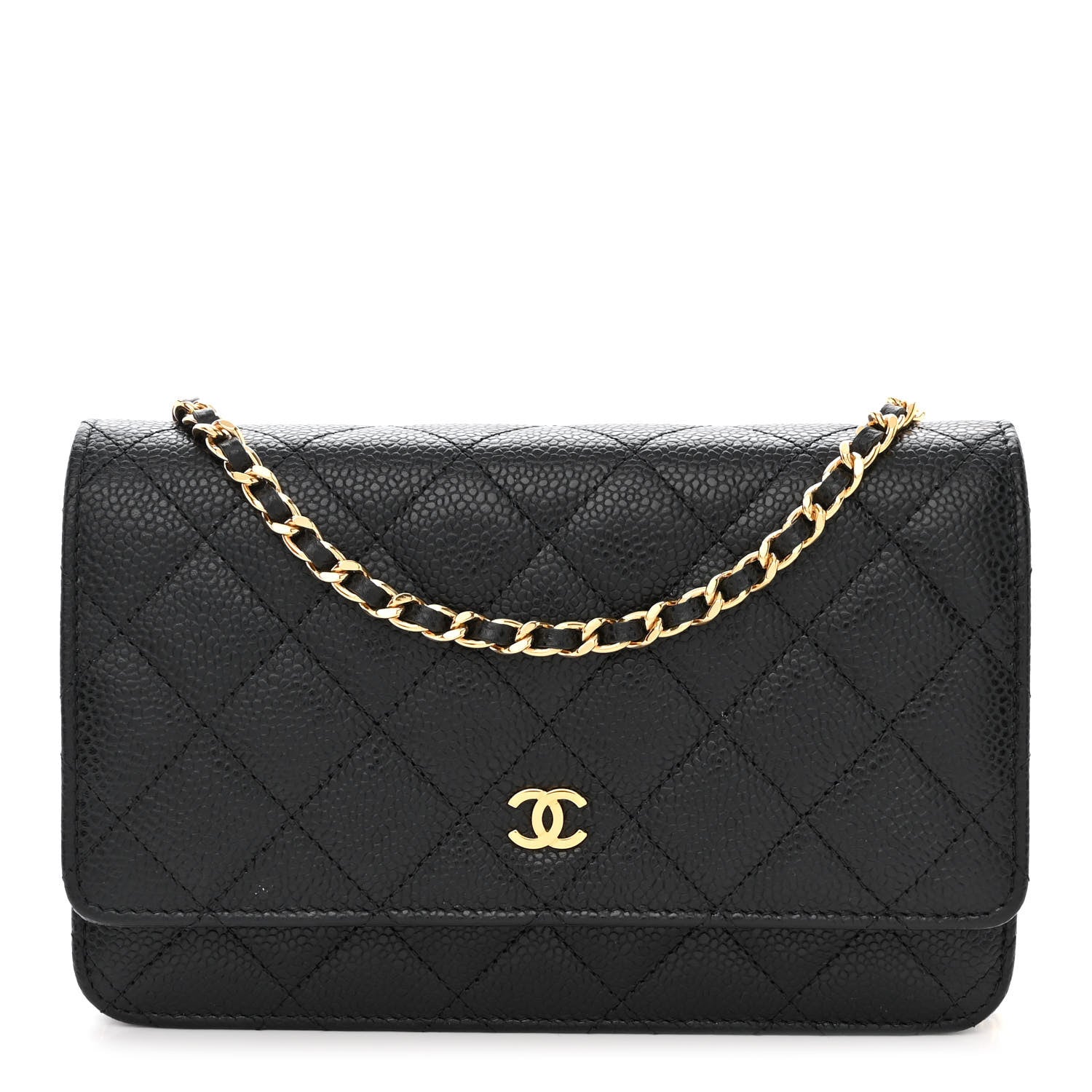 Chanel Caviar Quilted Wallet on Chain WOC Black 1 of 12