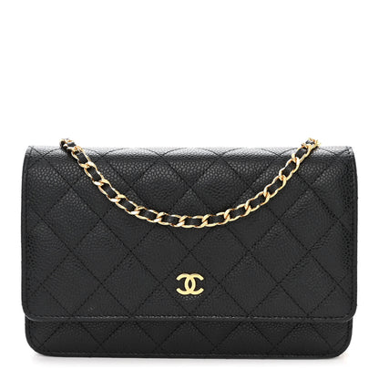 Chanel Caviar Quilted Wallet on Chain WOC Black 1 of 12