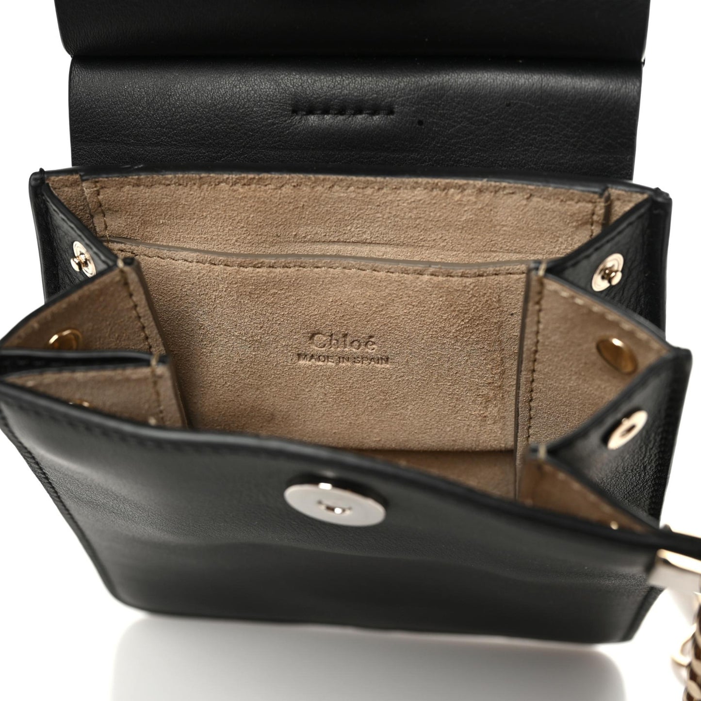 Suede Calfskin Mini Faye Bracelet Bag Black