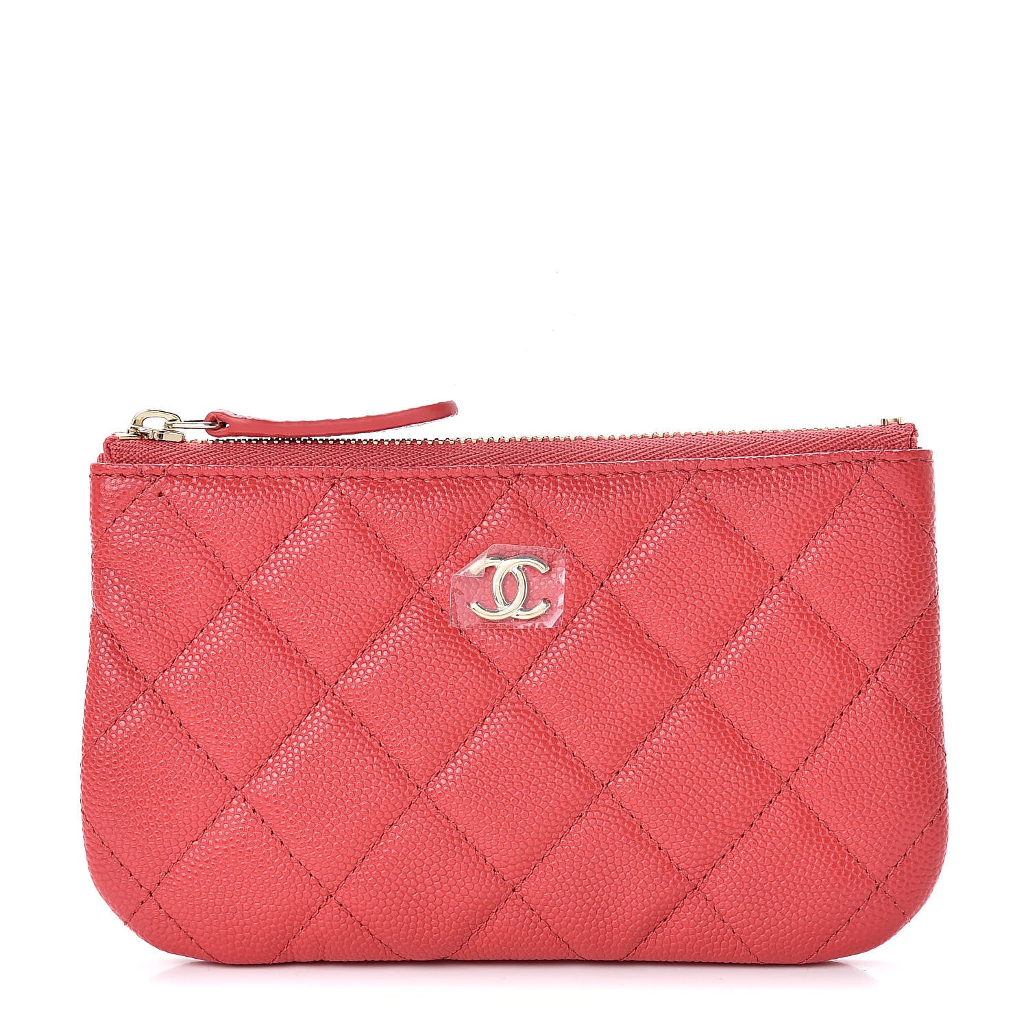 Chanel Caviar Quilted Small Cosmetic Case Dark Pink 1 of 8