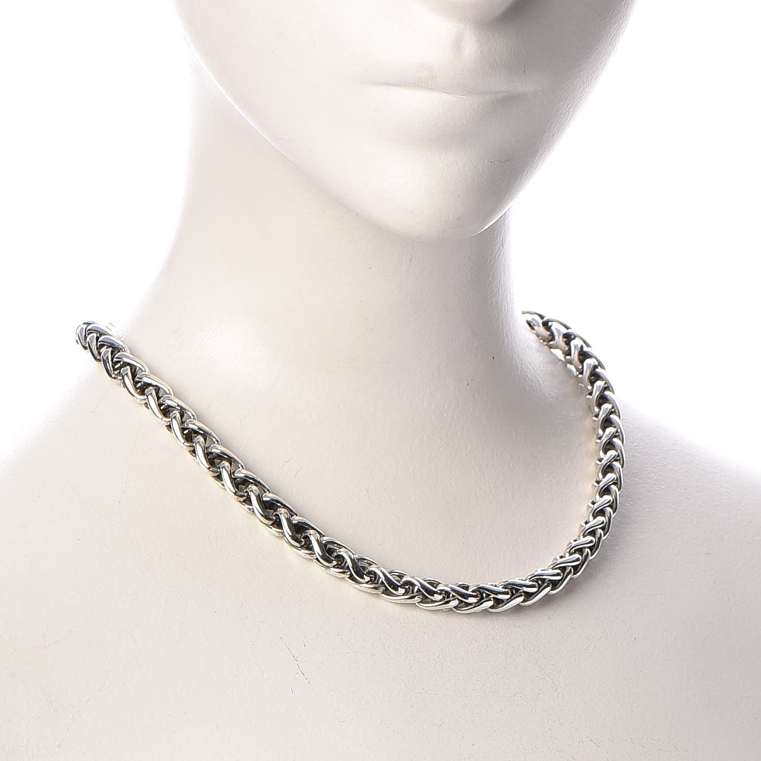 David Yurman Sterling Silver 14K Yellow Gold 8mm Wheat Chain Necklace 2 of 4