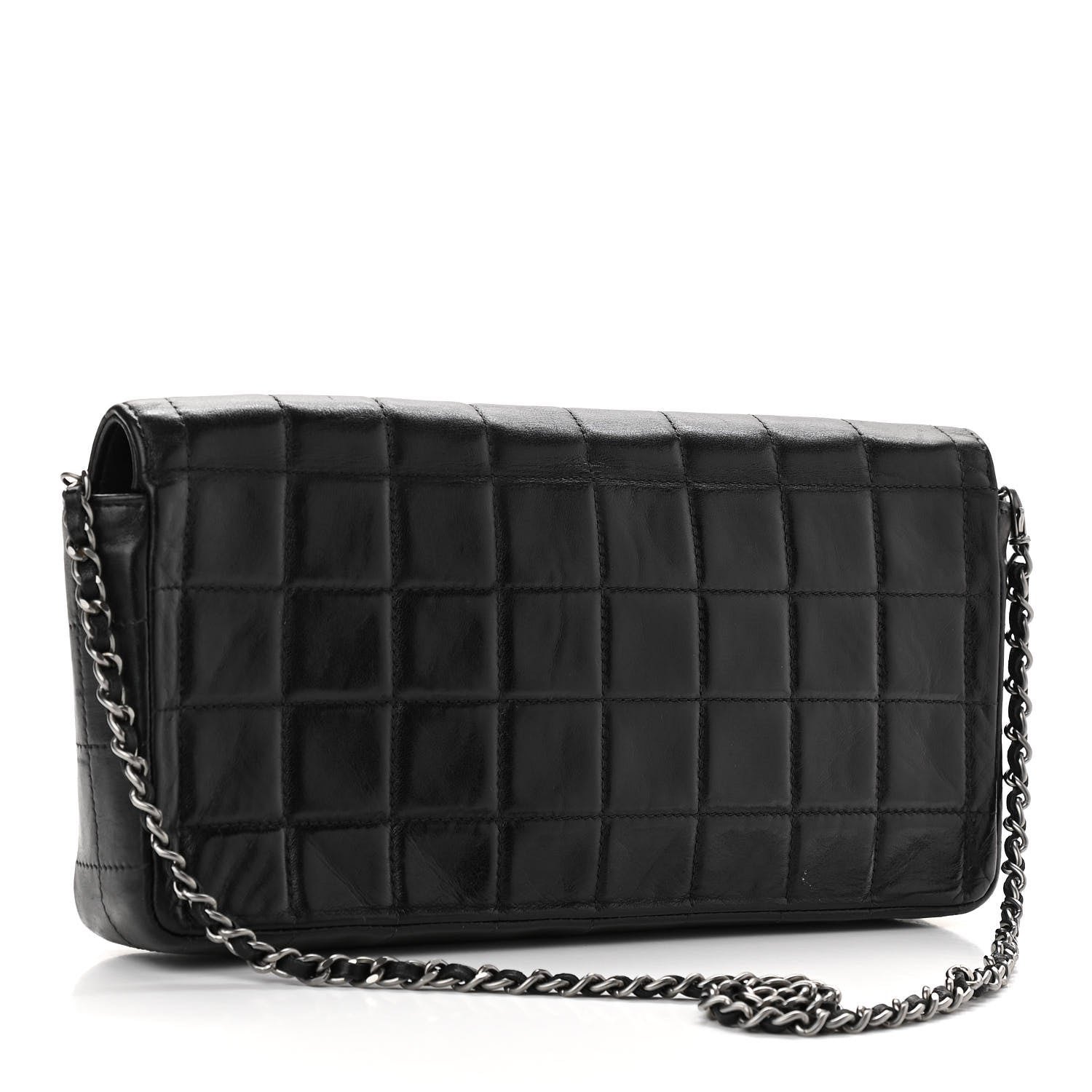 Chanel Lambskin East West Chocolate Bar Flap Black 3 of 12