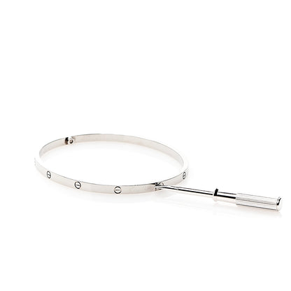 Cartier 18K White Gold Small LOVE Bracelet 19 4 of 4