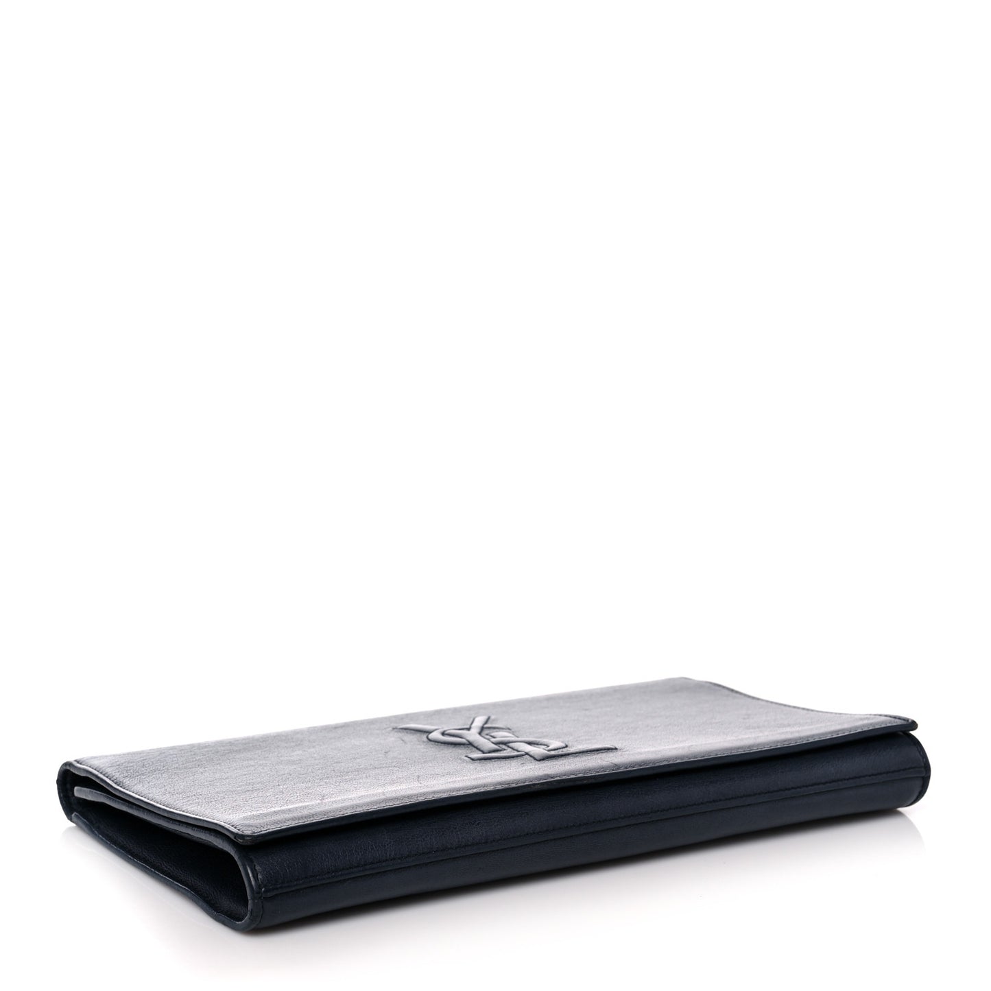 Calfskin Monogram Large Belle De Jour Clutch Navy