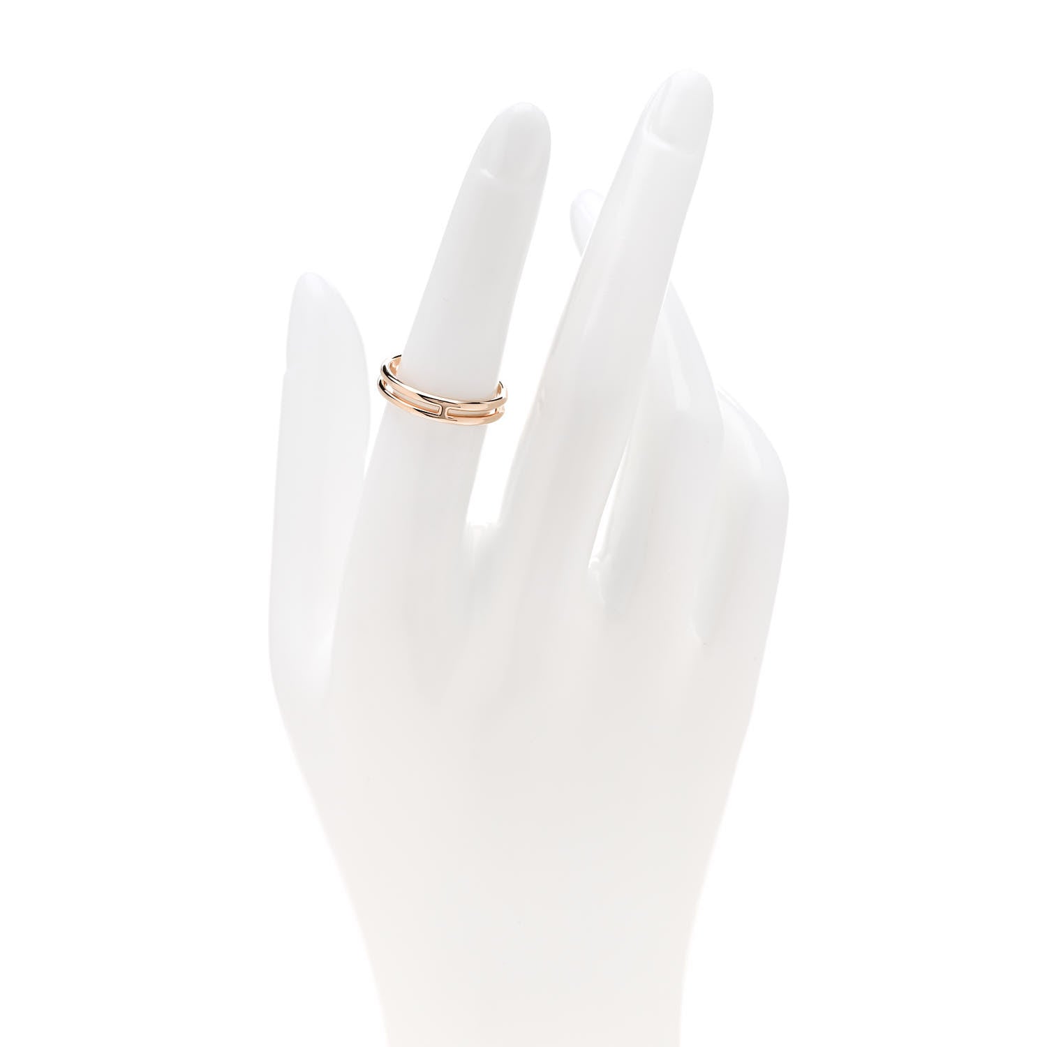 Hermes 18K Rose Gold Ariane Wedding Band Ring 52 6 2 of 5