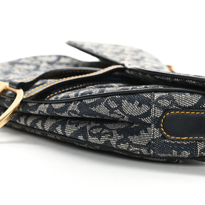Christian Dior Monogram Saddle Bag Blue 10 of 13