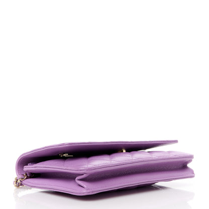 Chanel Caviar Quilted Wallet On Chain WOC Purple 4 of 12