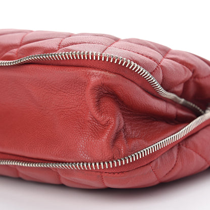 Chanel Caviar Quilted Expandable Zip Shoulder Bag Red 9 of 22