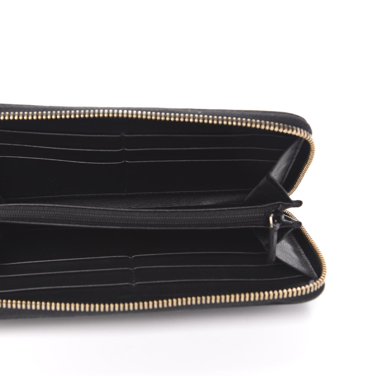 Microguccissima Zip Around Wallet Black