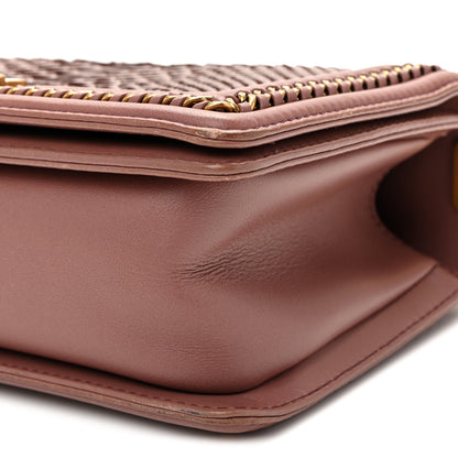 Chanel Snakeskin Calfskin Medium Chain Around Top Handle Boy Flap Mauve 10 of 11