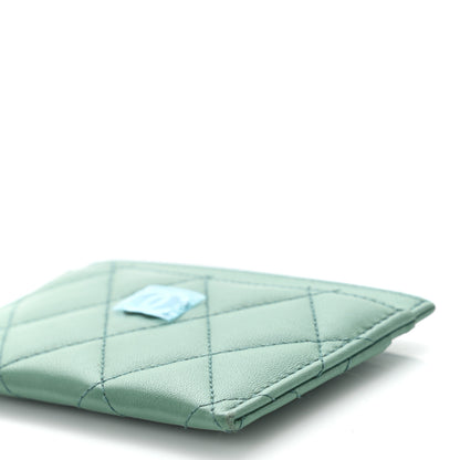 Chanel Lambskin Quilted Card Holder Green 10 of 10