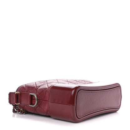 Chanel Aged Smooth Calfskin Quilted Medium Gabrielle Logo Hobo Red 4 of 12