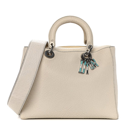 Christian Dior Grained Lambskin Large Lady Dior Off White 1 of 14