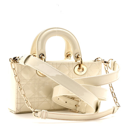 Christian Dior Patent Cannage Small Lady D-Joy White 3 of 10
