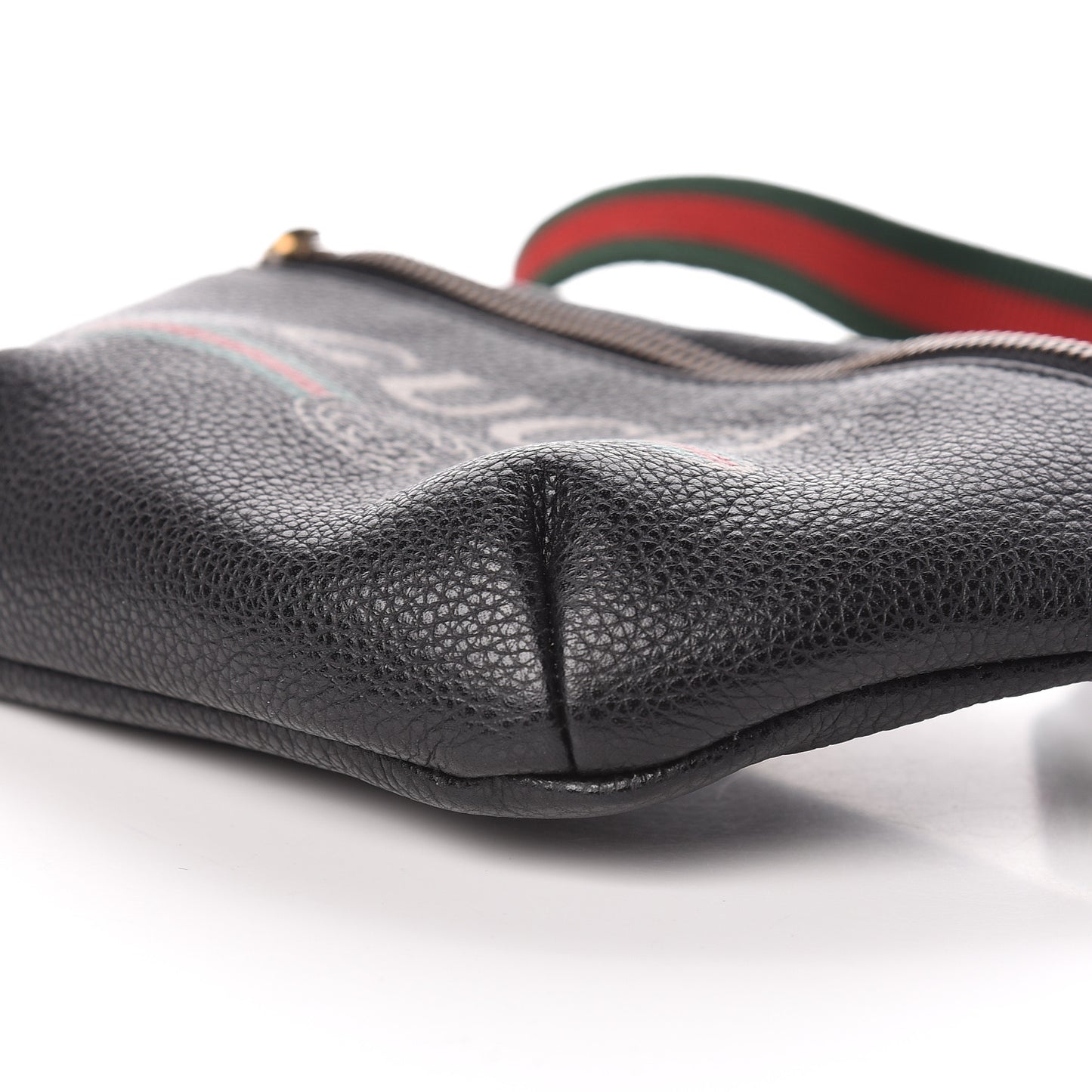 Grained Calfskin Small Logo Belt Bag Black