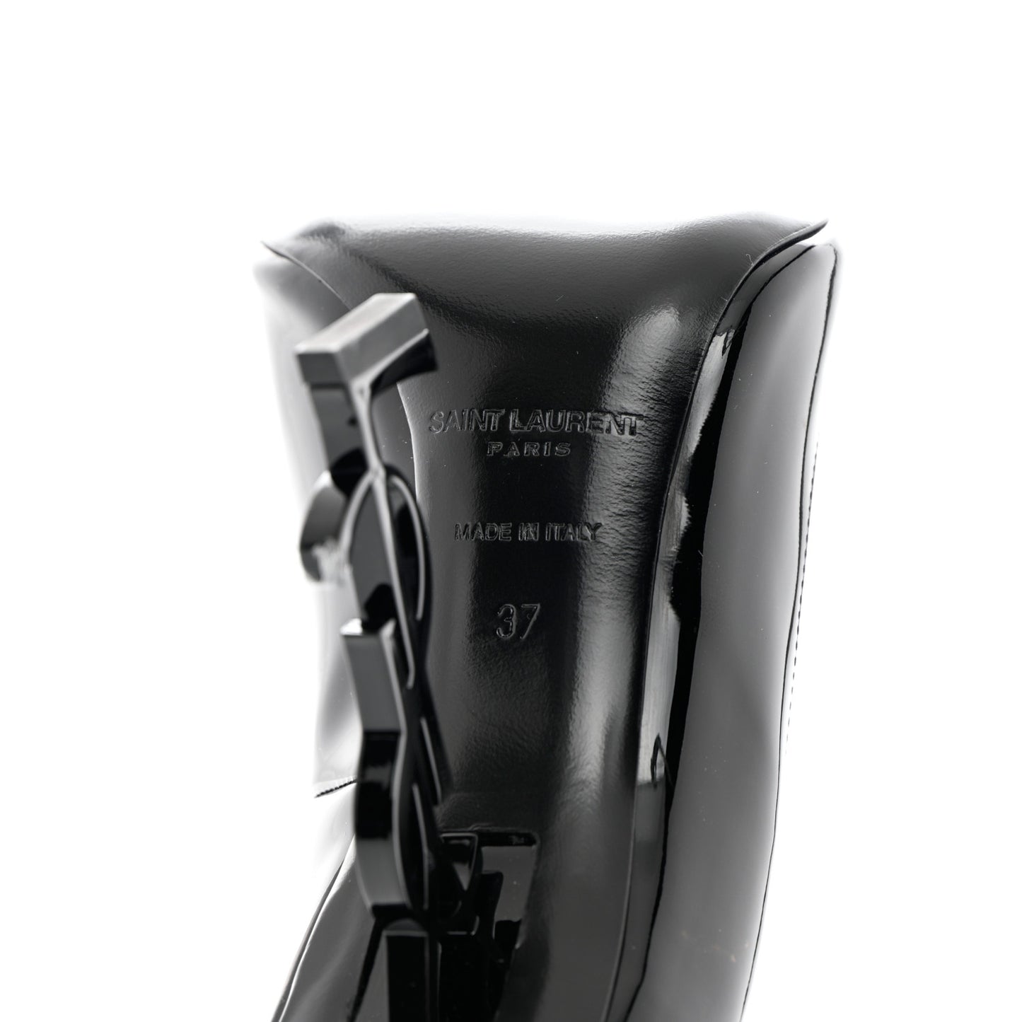 Patent Calfskin Opyum 110 Sandals 37 Black