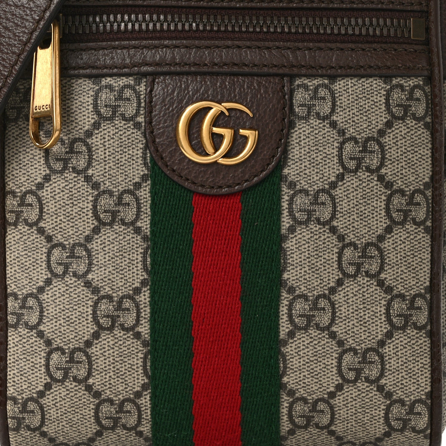 Gucci GG Supreme Monogram Web Mini Ophidia Messenger Brown 8 of 13