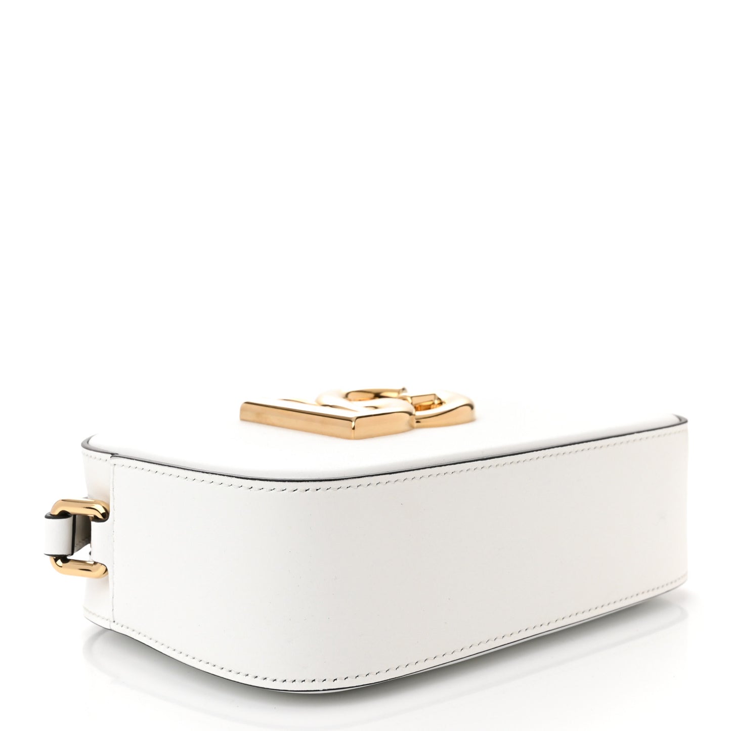 Calfskin Hot Stuff DG Logo 3.5 Crossbody Bag White