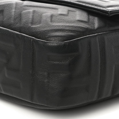 Fendi Nappa FF 1974 Embossed Large Baguette Black 8 of 8