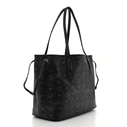 MCM Grained Calfskin Visetos Medium Liz Reversible Shopper Tote Black 5 of 18