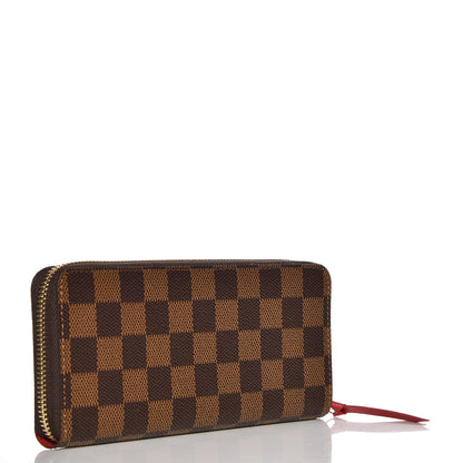 Louis Vuitton Damier Ebene Clemence Wallet Cherry 3 of 7