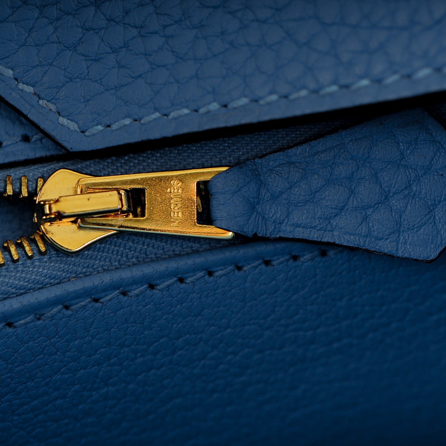 Hermes Taurillon Clemence Birkin 35 Bleu Paradis 15 of 27
