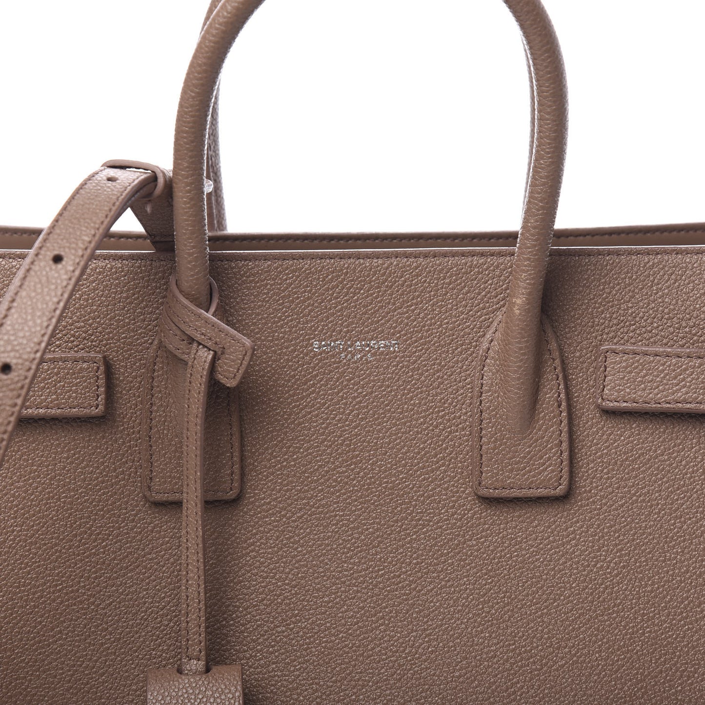 Grained Calfskin Baby Sac De Jour Taupe