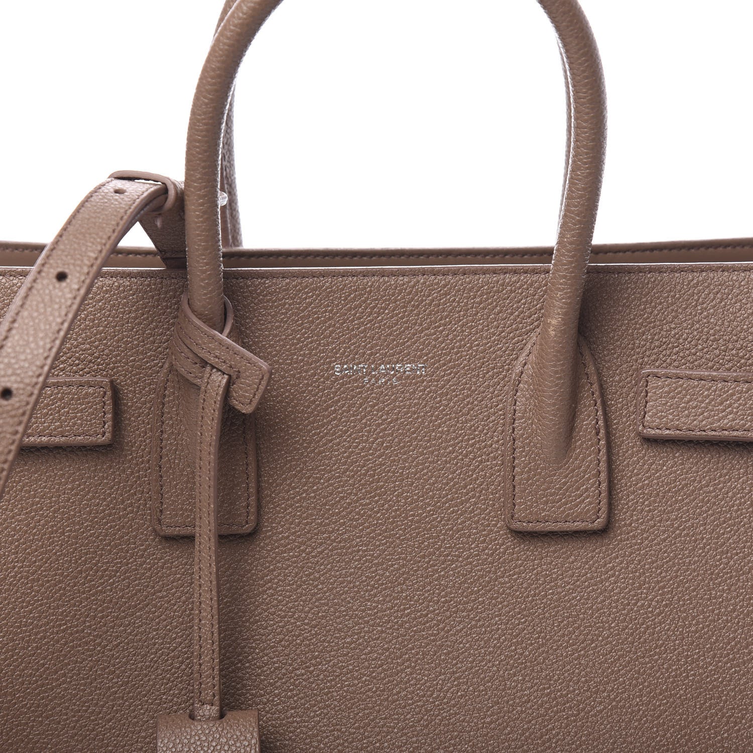 Saint Laurent Grained Calfskin Baby Sac De Jour Taupe 9 of 10