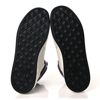 Valentino Garavani Nappa Mens One Stud High Top Sneakers 43 White Indian Violet Black 5 of 8
