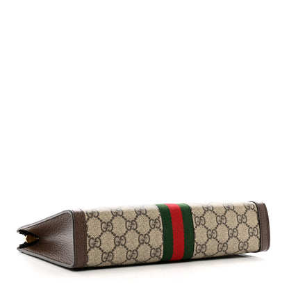 Gucci GG Supreme Monogram Web Ophidia Pouch Brown 4 of 7