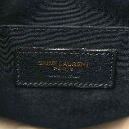 Saint Laurent Grained Lambskin Monogram Lou Camera Bag Black 6 of 12