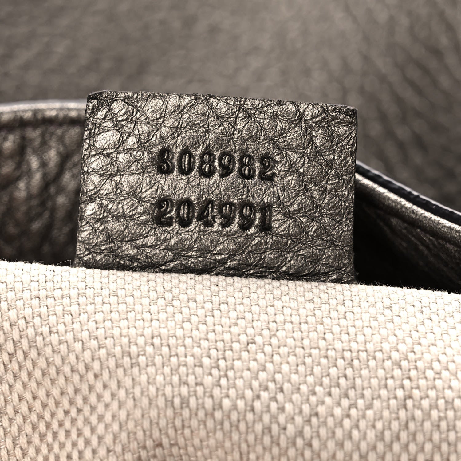 Gucci Metallic Pebbled Calfskin Medium Soho Chain Shoulder Bag Sasso 9 of 11