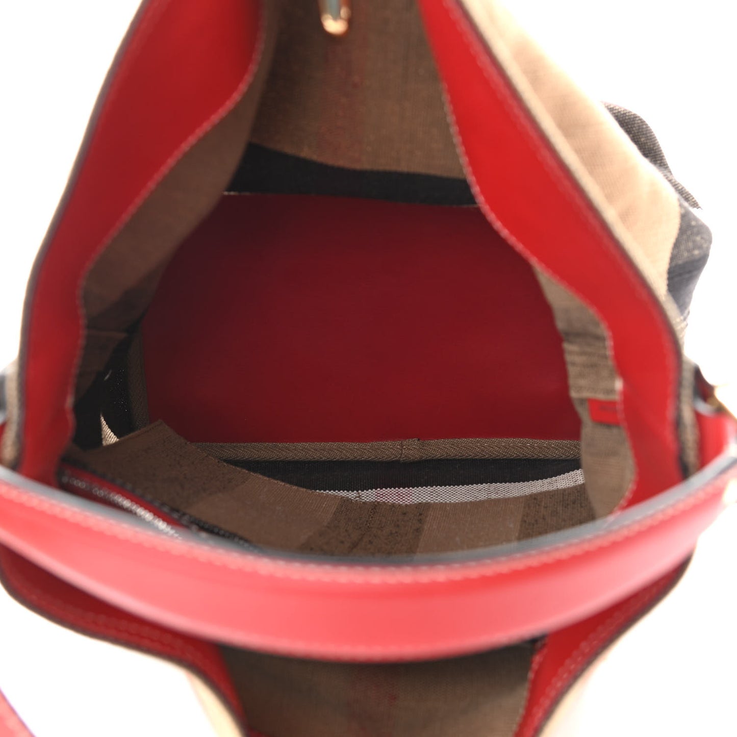 Canvas Mega Check Medium Ashby Hobo Cadmium Red