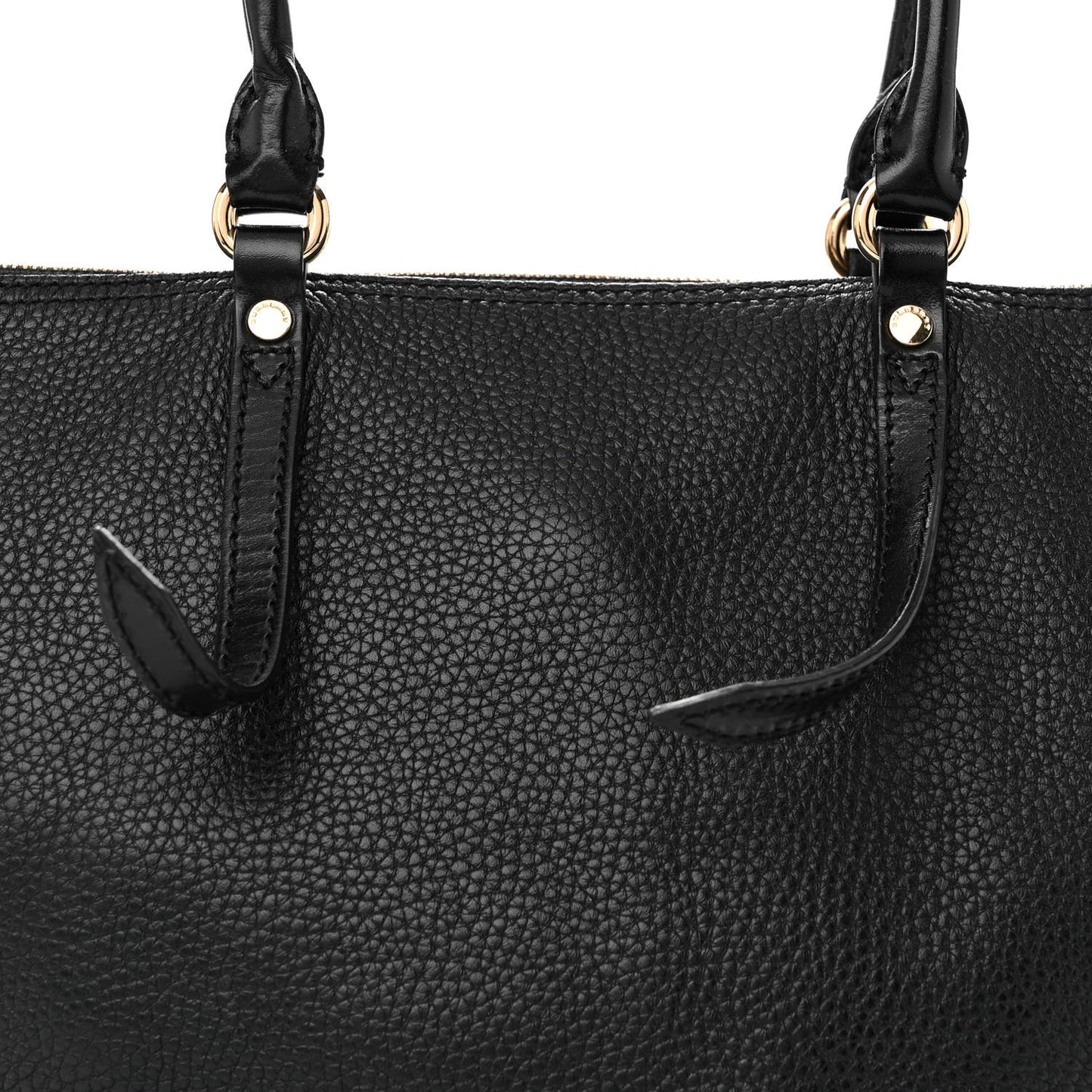 London Grainy Calfskin Small Salisbury Tote Black