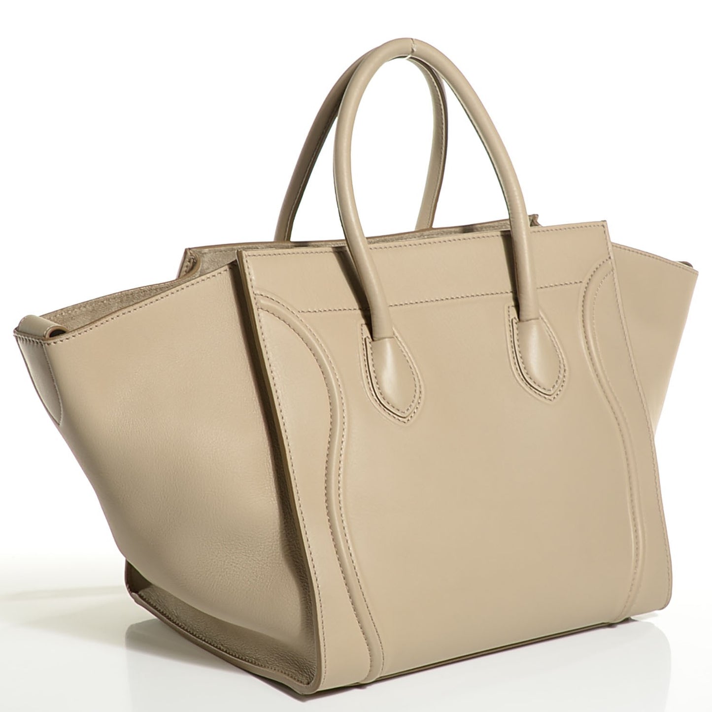 Supple Calfskin Medium Phantom Luggage Beige