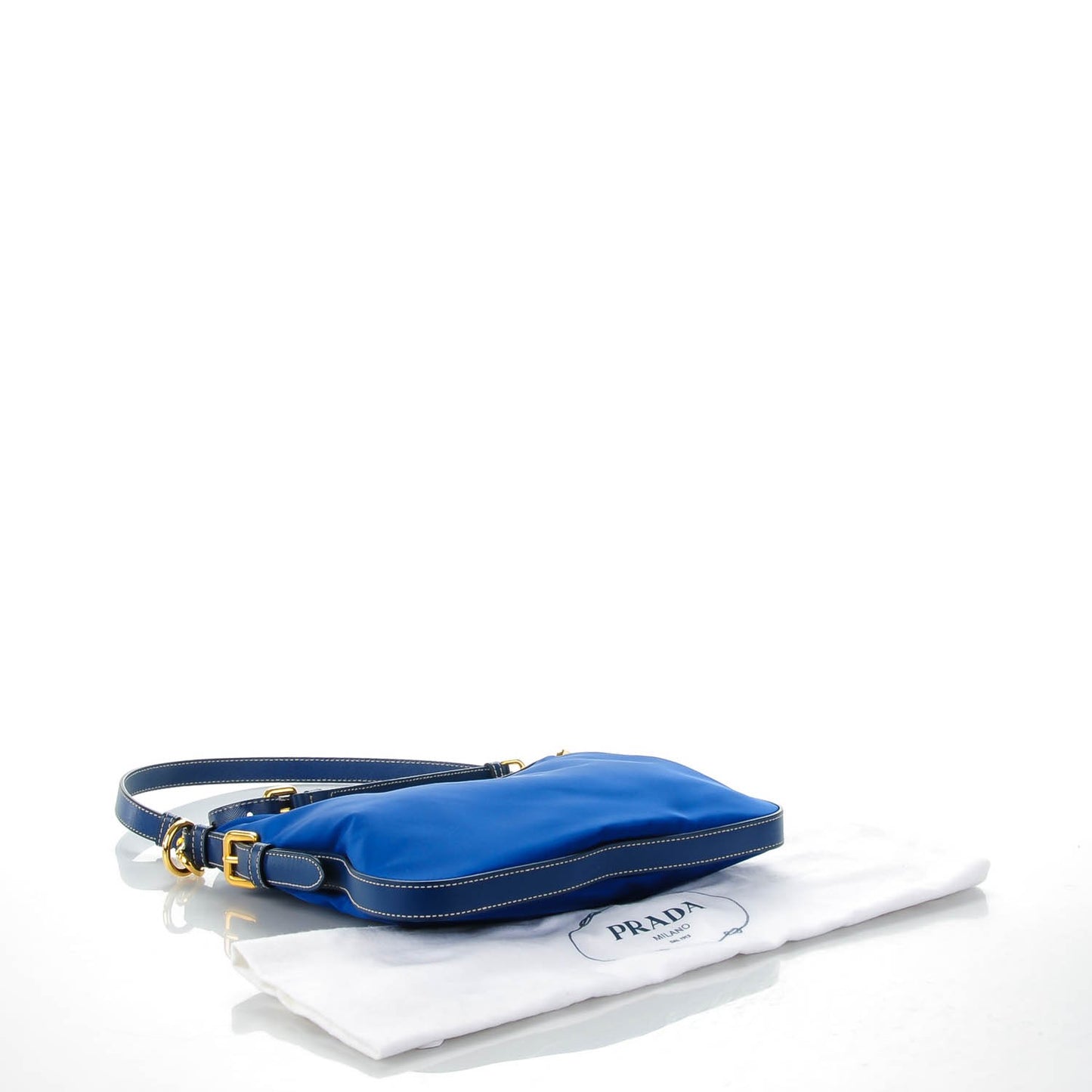 Tessuto Nylon Saffiano Crossbody Bag Bleuette