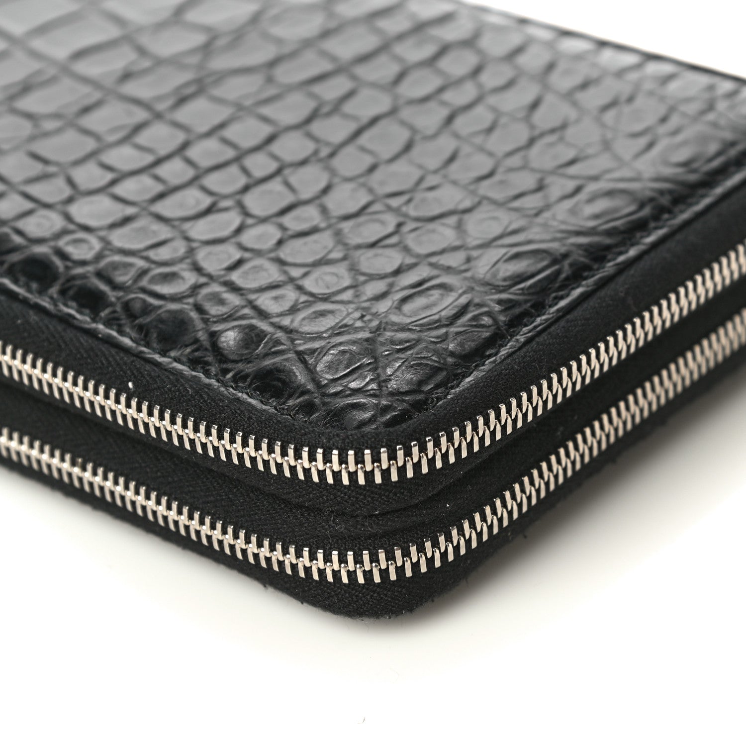 Gucci Crocodile Travel Document Case Black 9 of 21